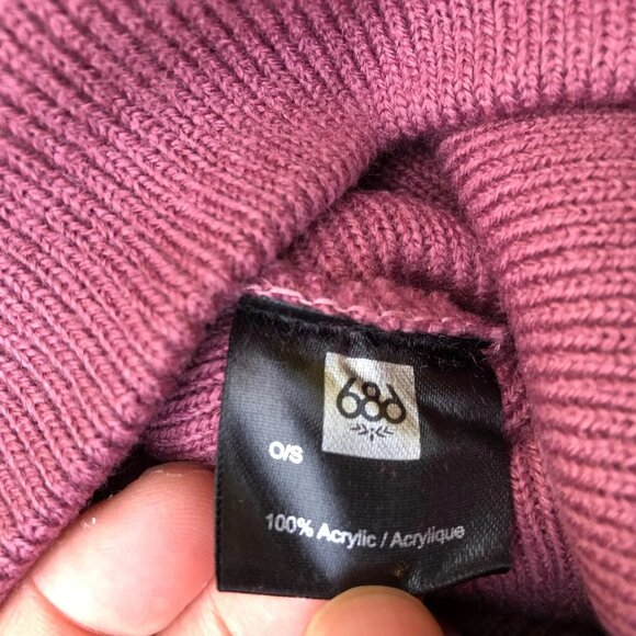 686 Standard Roll Up Beanie NWT Crushed Berry Ribbed Knit Hat Cap Purple - Picture 7 of 7